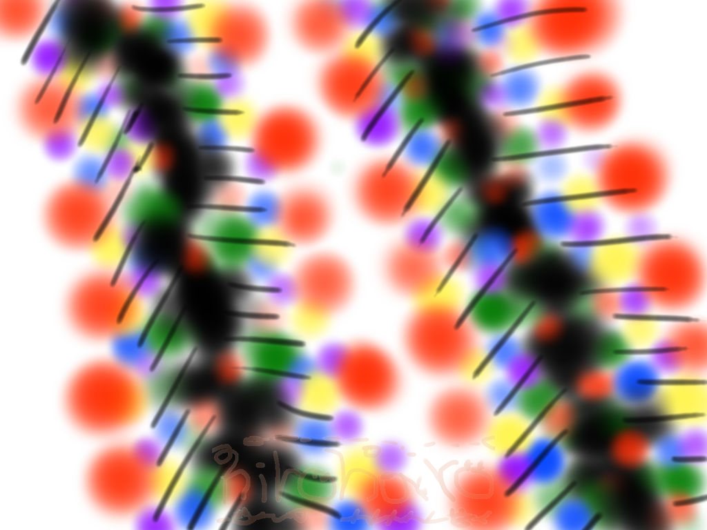背骨の感覚をイメージした絵