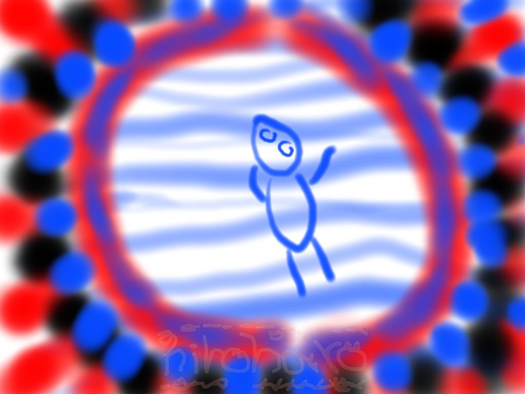 1人で不安な赤ん坊の絵
