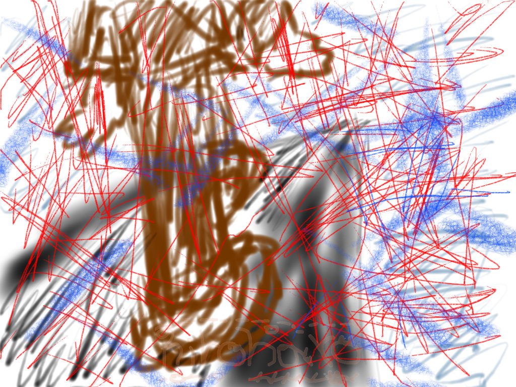 狭い危険な足場を歩いていく、絵