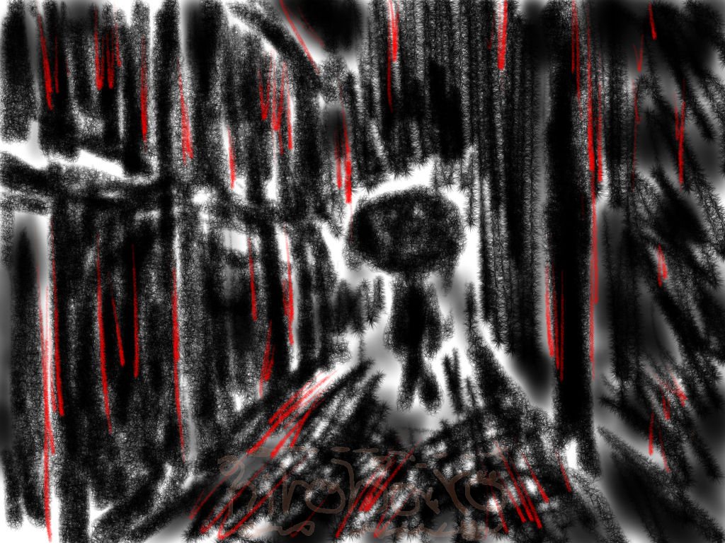 親に叩かれたことを忘れようとしている、絶望している子供の絵。