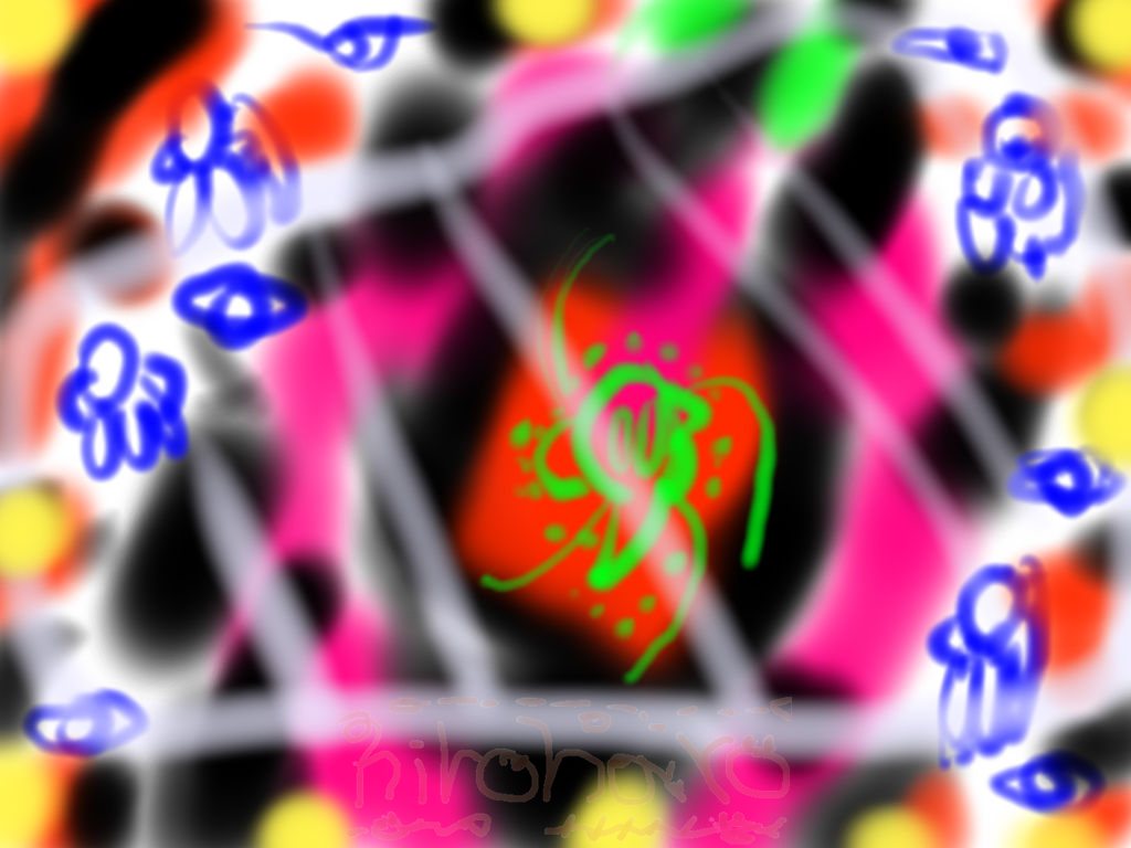 後期のフォーカシング絵。体の中の方の感覚をイメージ。