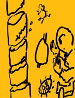 トラウマとかPTDS、背骨や神経系あたりの場所へのフォーカシング絵
