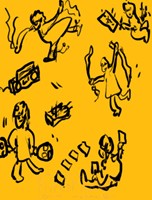 アートセラピーのワークショップにて。説明イラスト